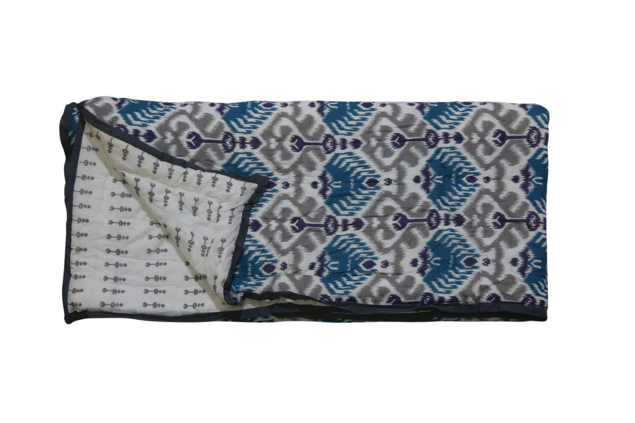 Starling Handcrafted Reversible Quilt with Matching Sham Covers