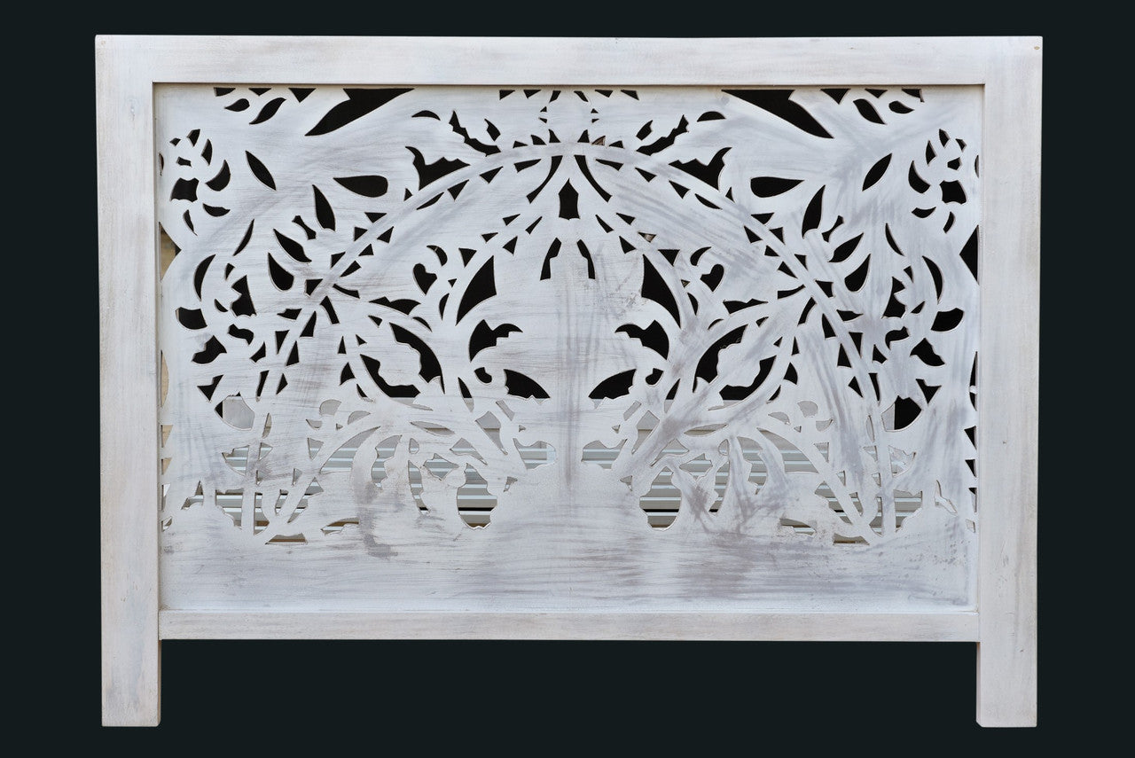 AABE251W Carved Wooden Bed Back