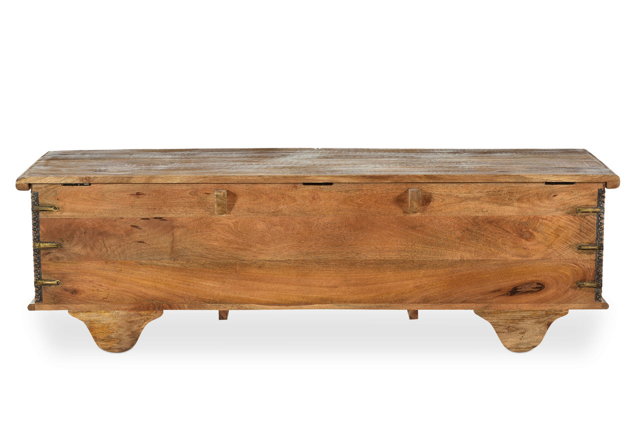Elephant Wooden Carved Trunk Coffee Table