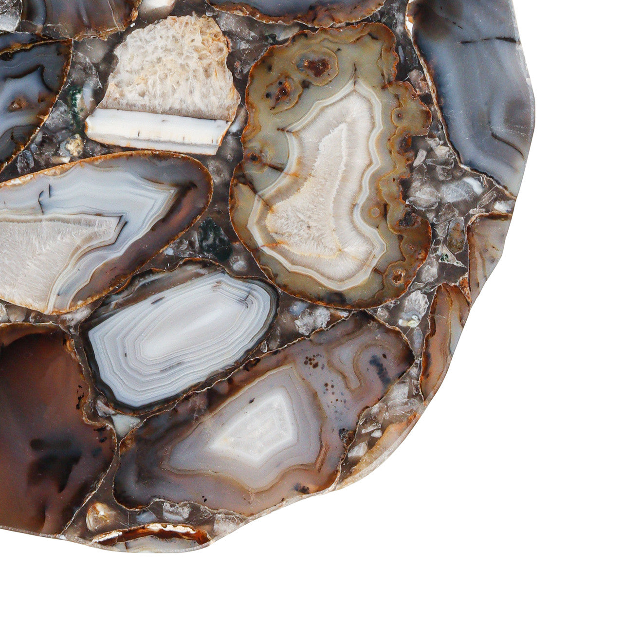 Coral agate end table.