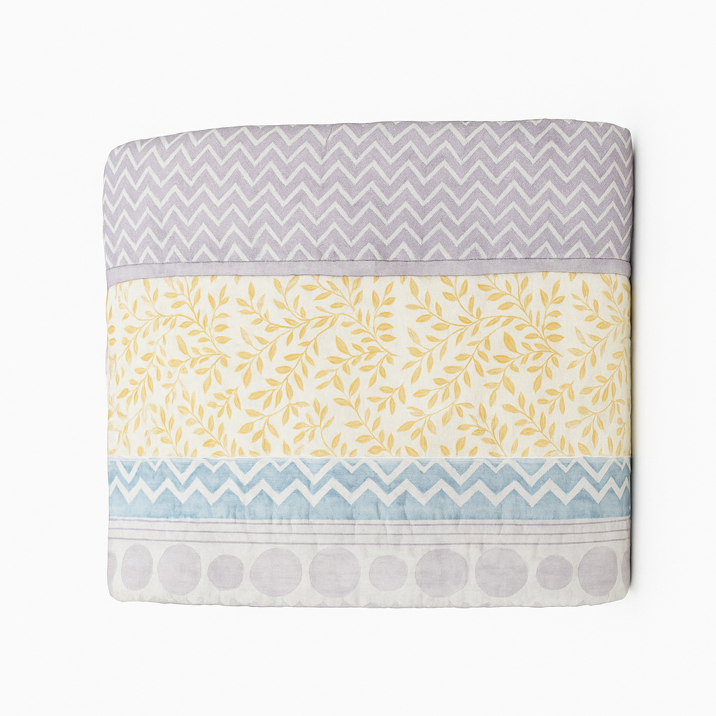 Oriole Handcrafted Reversible Quilt with Matching Sham Covers