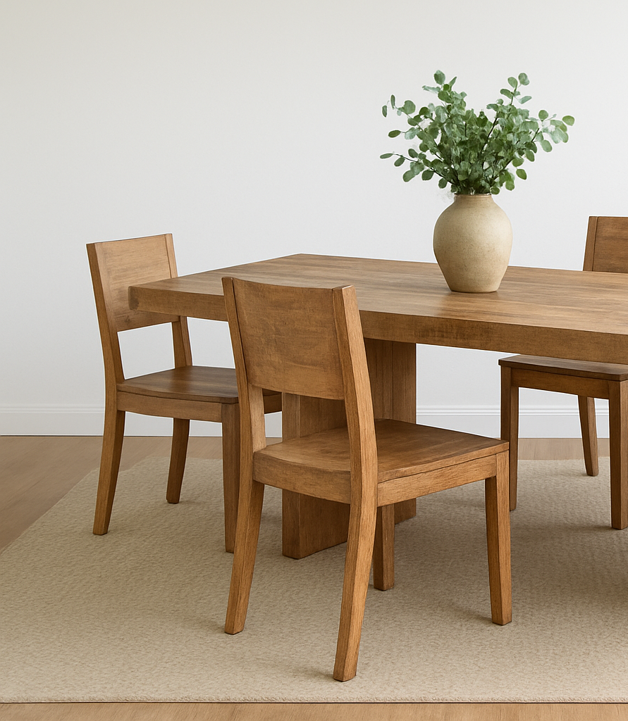Timbergirl Solid Mango Wood Simple Chair - Set of 2