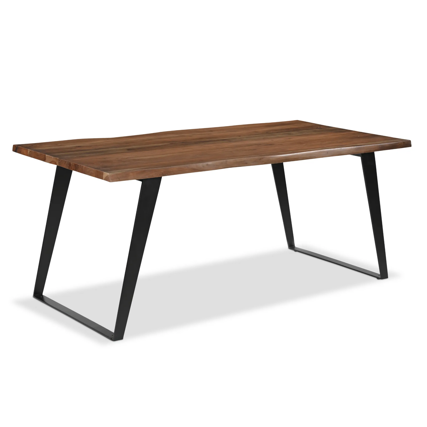 Timbergirl Acacia Live Edge Dining Table Black Legs