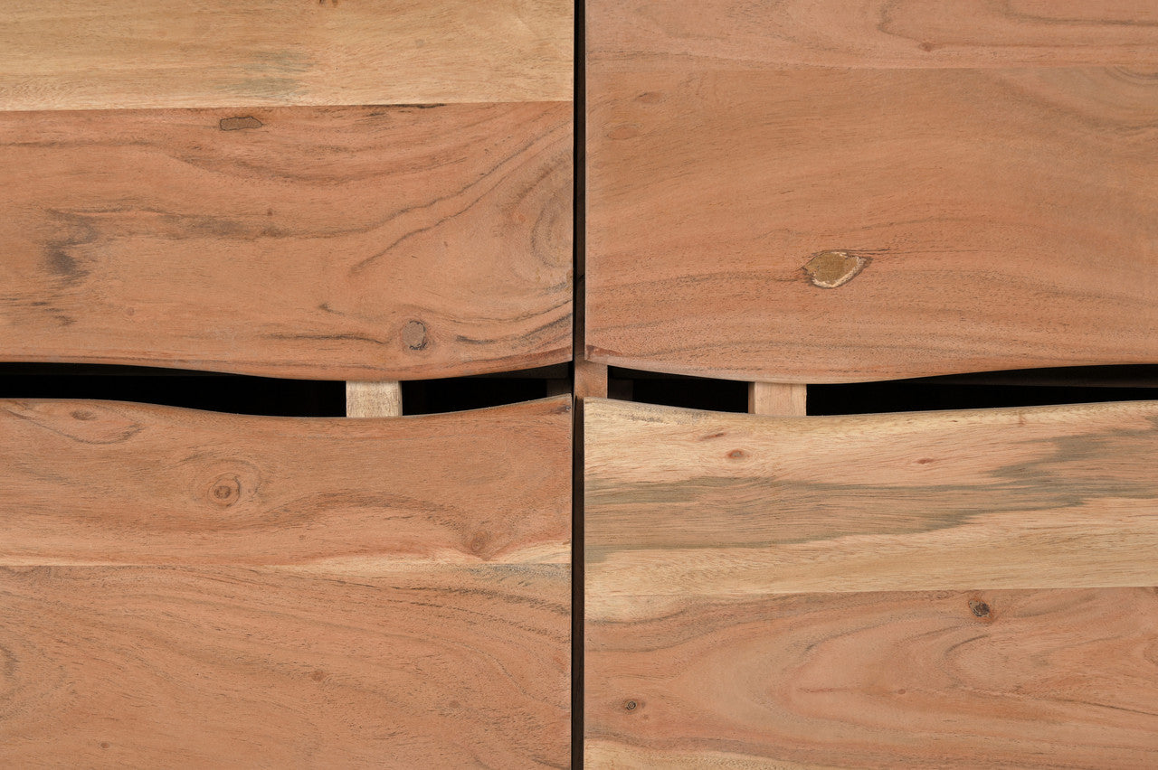 Natural Acacia Wood Live Edge Sideboard