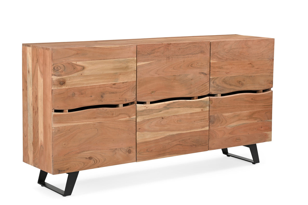 Natural Acacia Wood Live Edge Sideboard