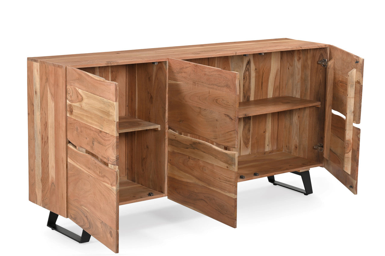 Natural Acacia Wood Live Edge Sideboard