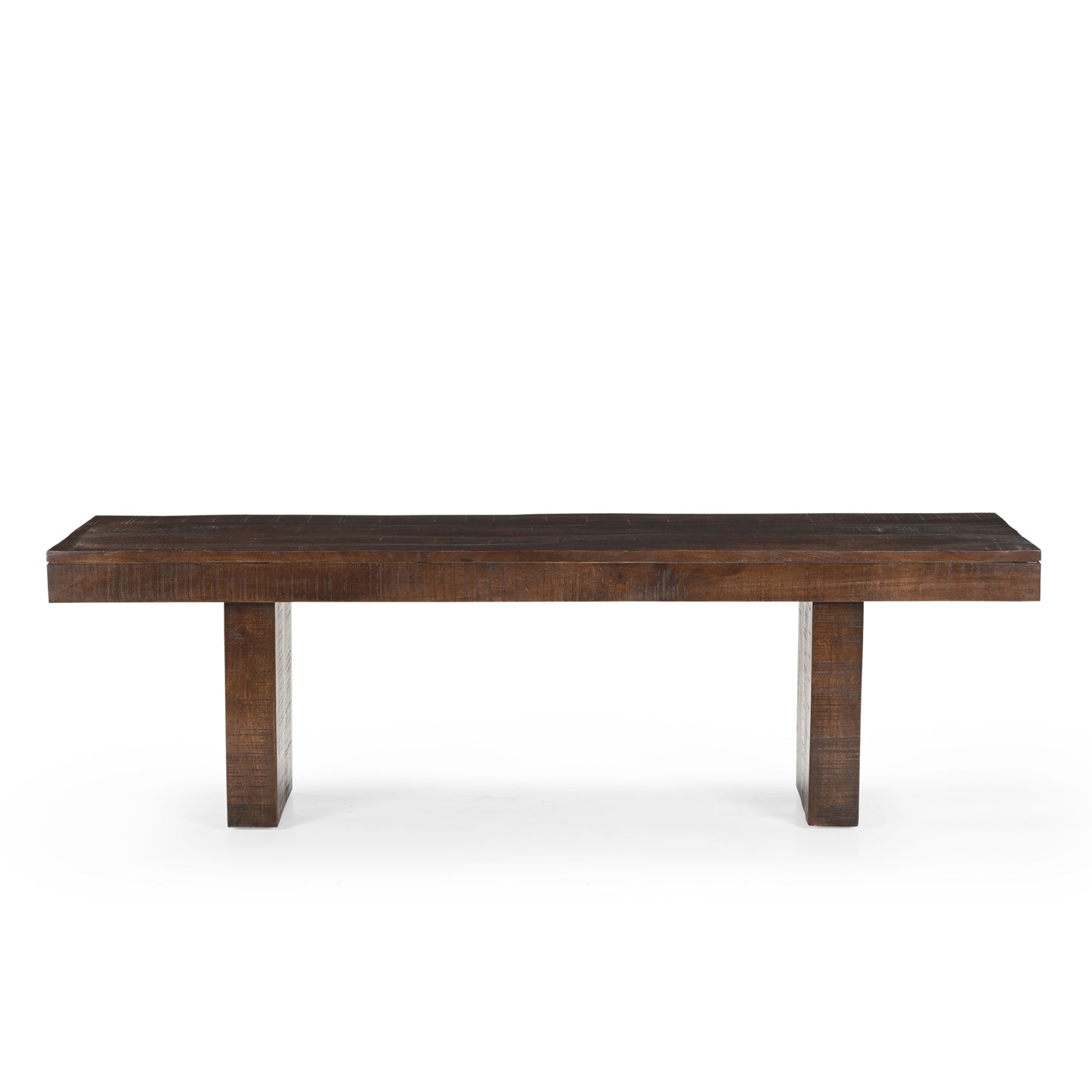 Solid Dark Walnut Mango Wood Bench - 60"