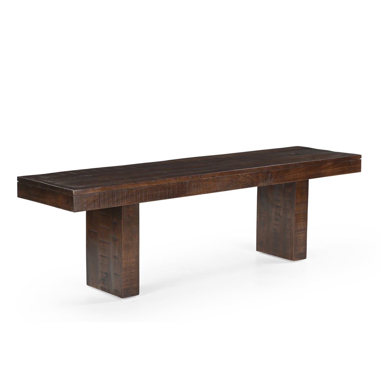 Solid Dark Walnut Mango Wood Bench - 60"