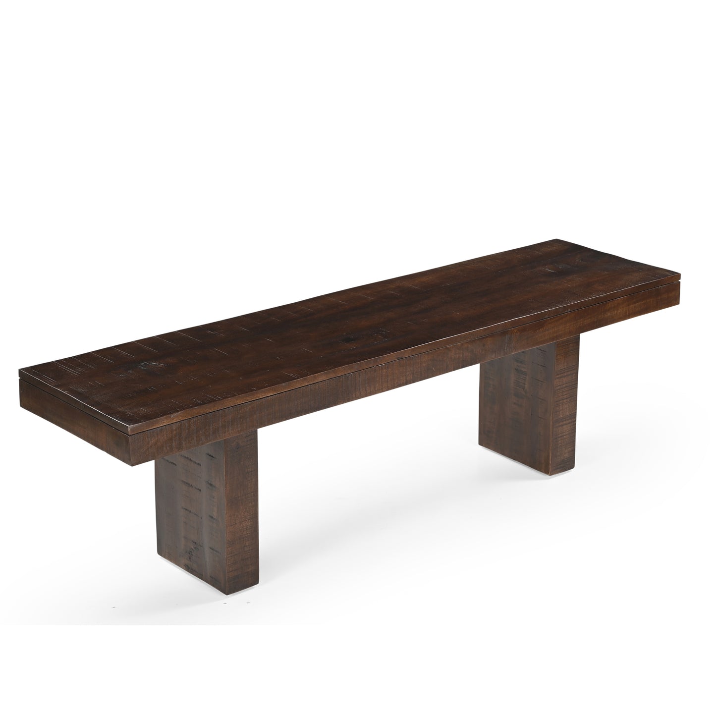 Solid Dark Walnut Mango Wood Bench - 60"