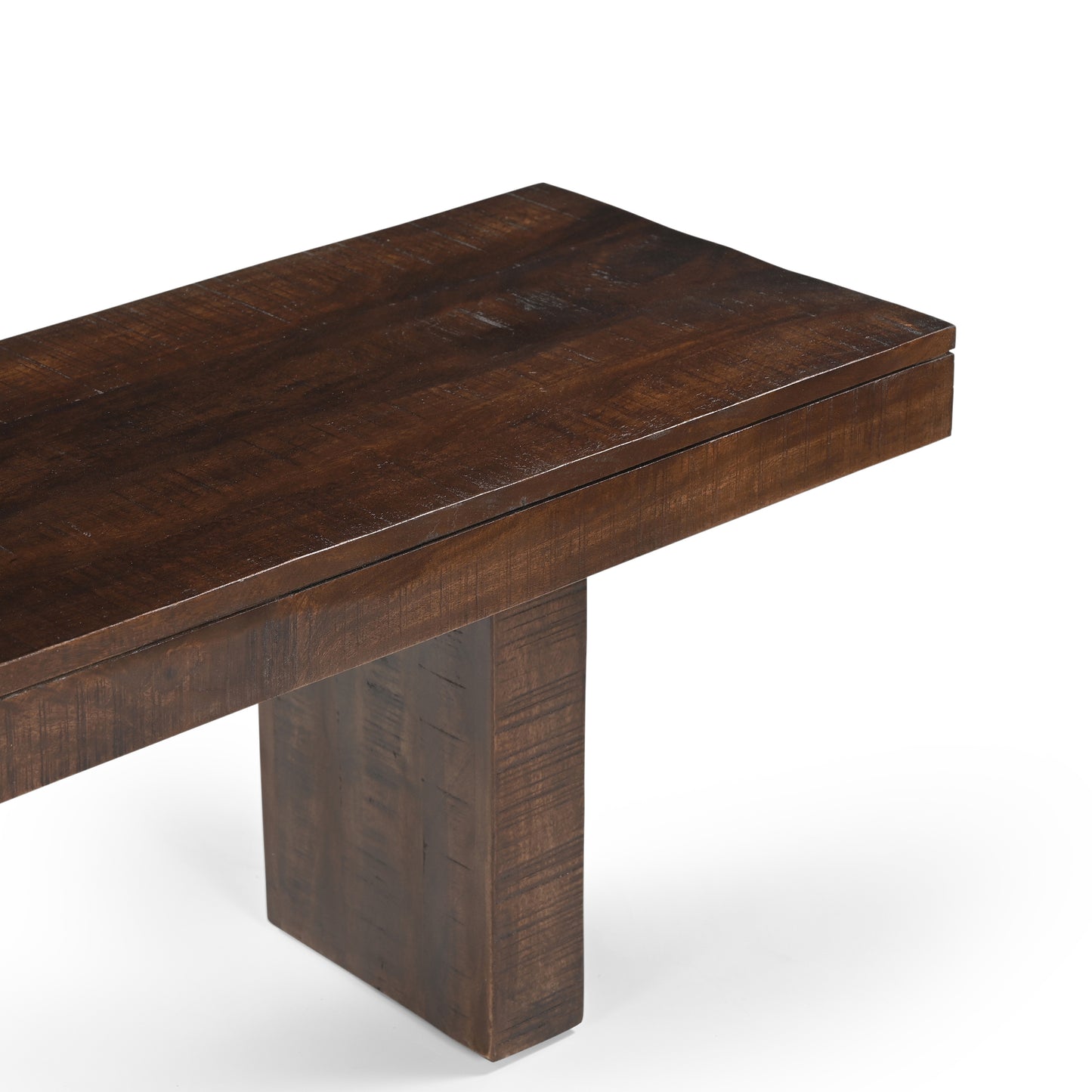 Solid Dark Walnut Mango Wood Bench - 60"