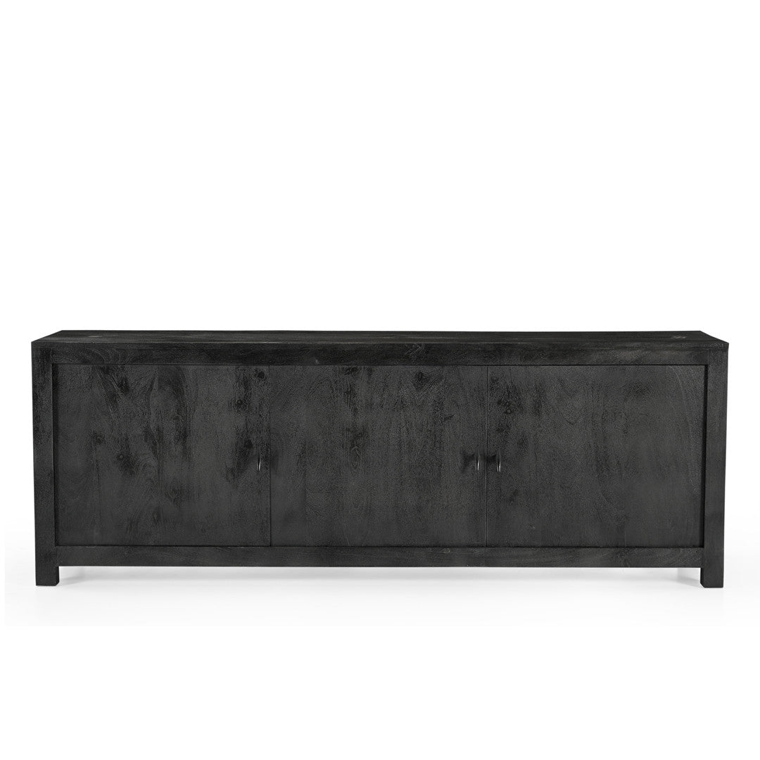 Sparrow Solid Wood 3 Door Media Console - Gray.