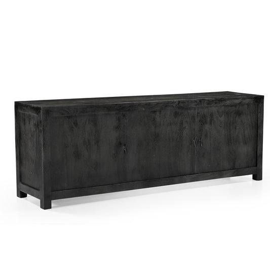 Sparrow Solid Wood 3 Door Media Console - Gray.