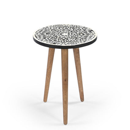 Nilgiri bone inlay end table.