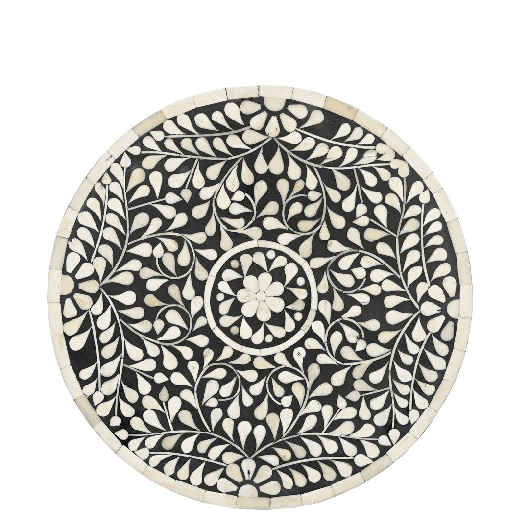 Nilgiri bone inlay end table.