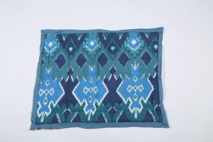 100% COTTON HAND PRINTED DARK BLUE TRIBAL QUILT WITH 2 SHAMS