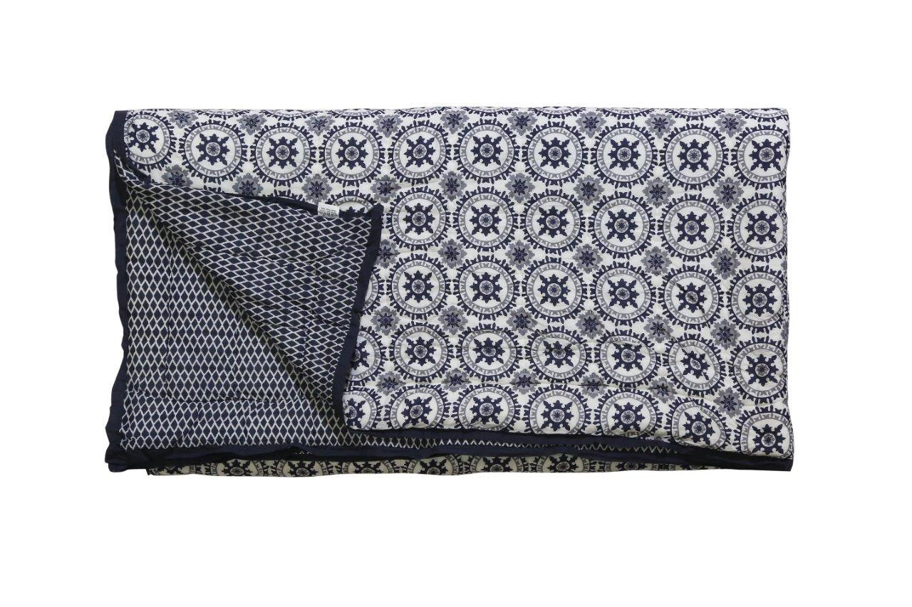 Blue Jay Handcrafted Reversible Quilt with Matching Sham Covers