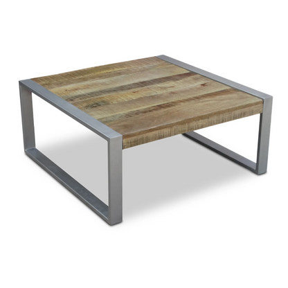 Reclaimed Wood Coffee Table with Silver legs