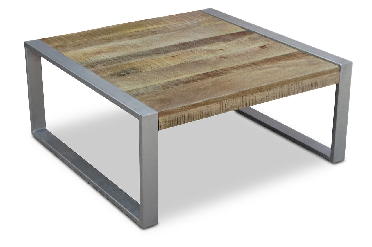 Timbergirl Reclaimed Wood Coffee Table with Silver legs