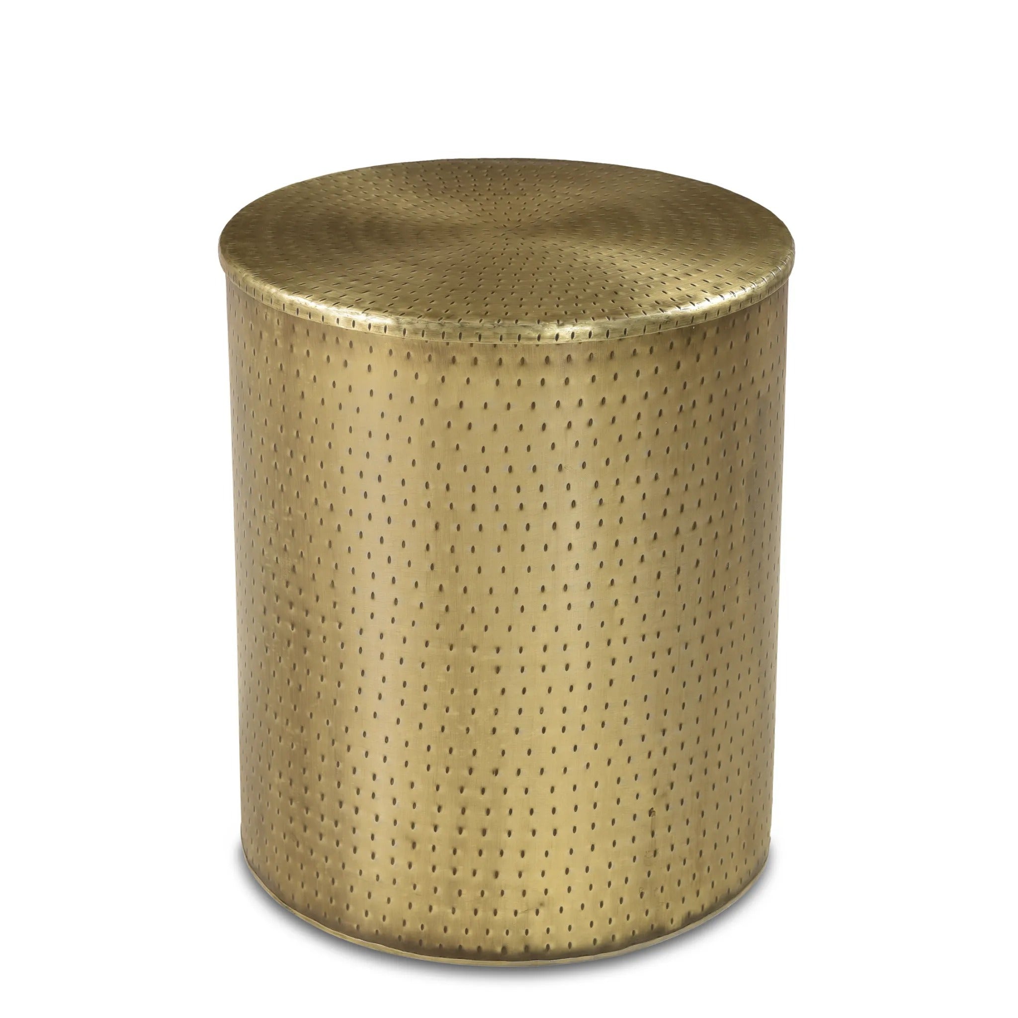 Alevi Drum Gold Iron  End Table