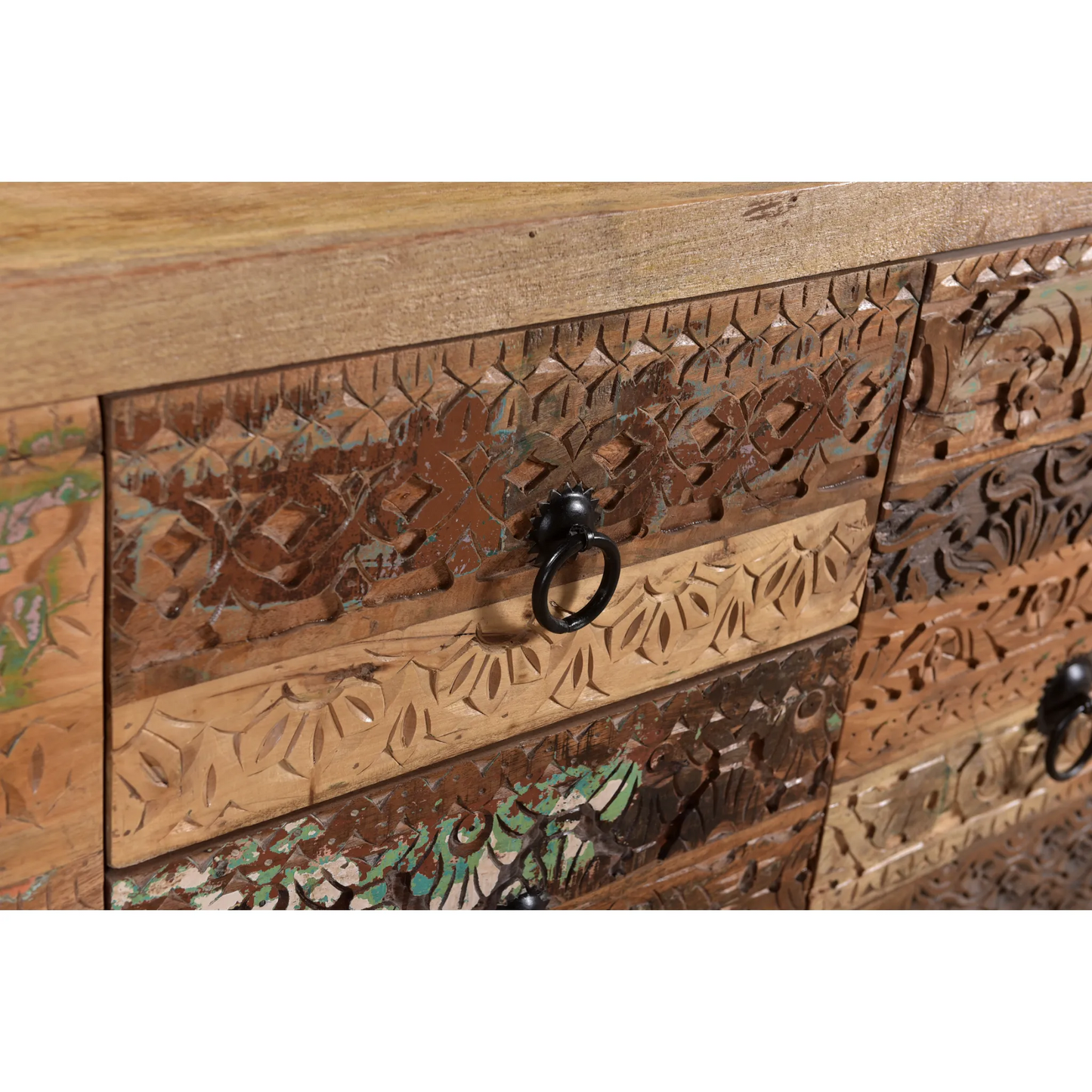 Reclaimed wood 3 drawers 2 door sideboard