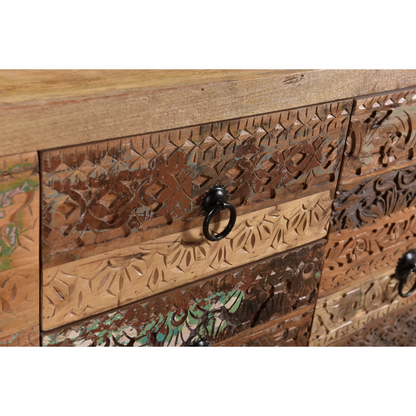 Reclaimed wood 3 drawers 2 door sideboard