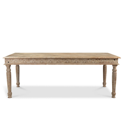 Driftwood Carved 3 Piece Dining Table Set