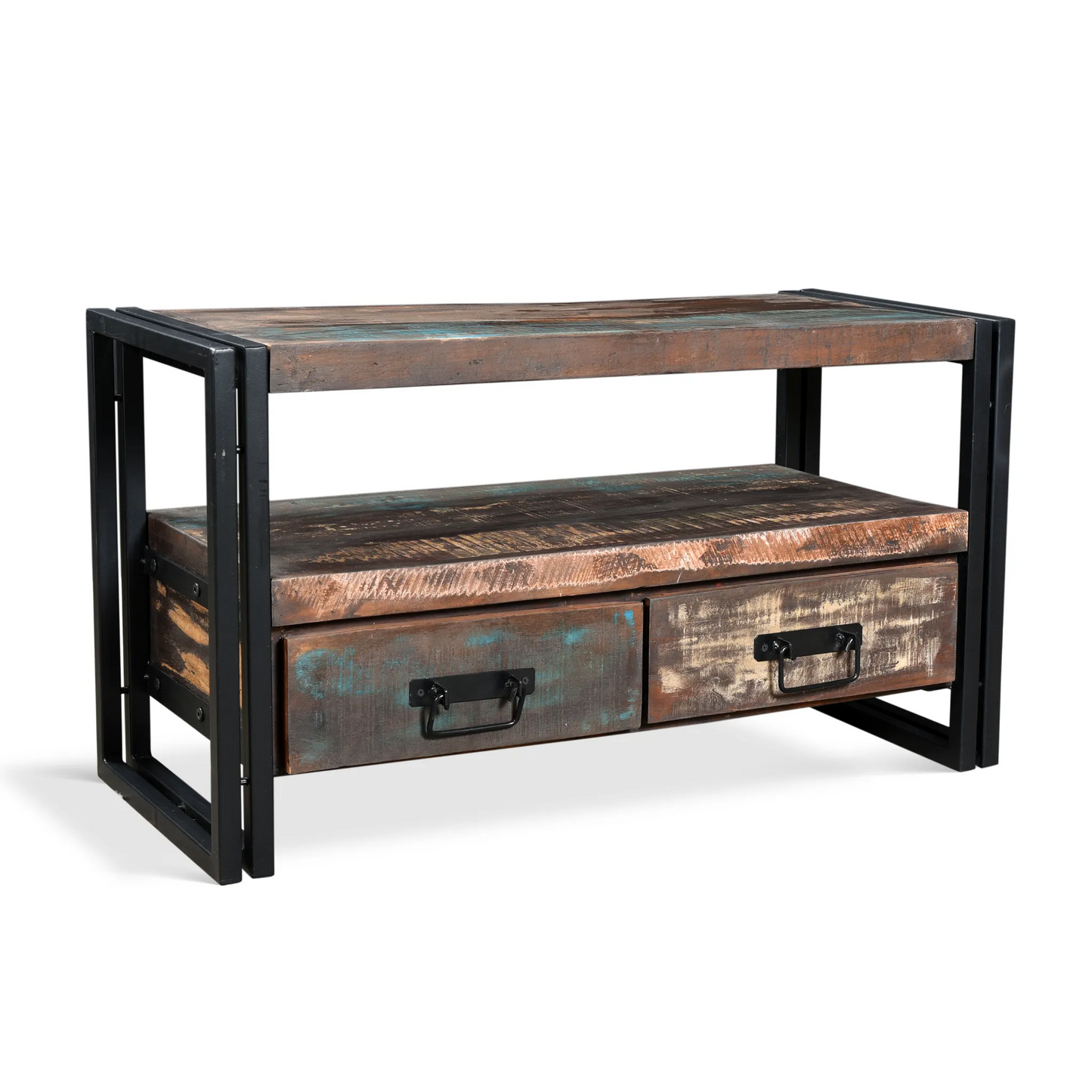 Reclaimed wood TV cabinet with Drawers