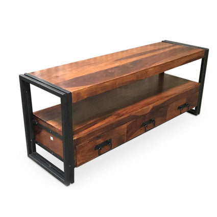 Timbergirl Sheesham wood 3 Drawer TV console