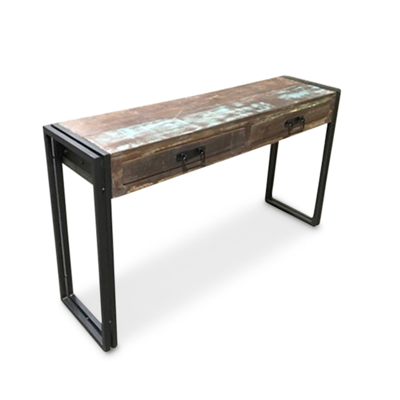 Timbergirl Old Reclaimed Wood Console Table with Metal Legs