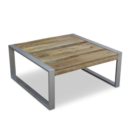 Timbergirl Reclaimed Wood Coffee Table with Silver legs