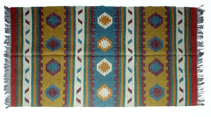 Wool Jute Kilim Rug 4'x6' - 4000R25