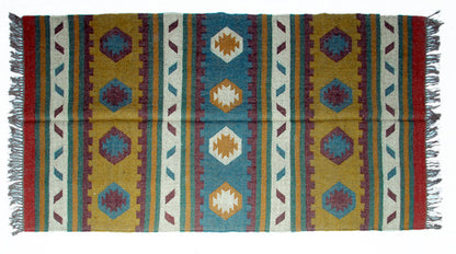 Wool Jute Kilim Rug 4'x6' - 4000R25