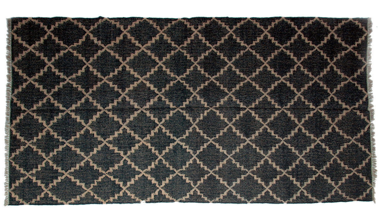 Wool Jute Kilim Rug 5'x8' - 5000R19