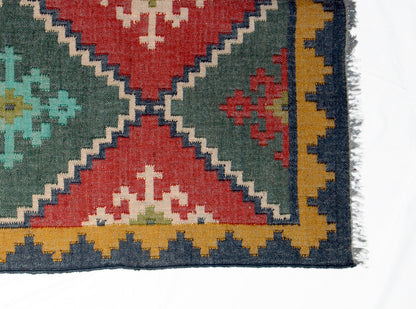 Wool Jute Kilim Rug 5'x8' - 5000R21