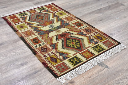 Timbergirl Kilim Rust Wool and Cotton Handmade Rug