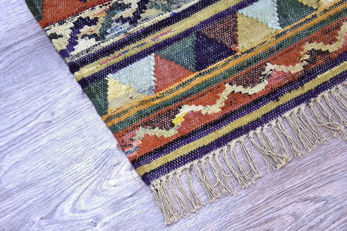 Timbergirl Southwestern Multi 100% Cotton Handmade Rug