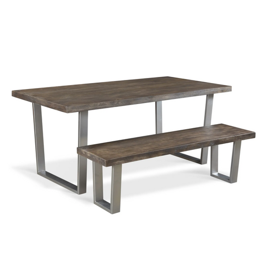 Lark Grey Mango Wood 3 Piece Dining Table Set