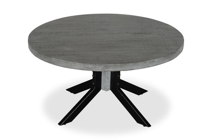 ROOT Grey Mango Wood Round Dining Table