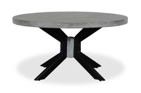 ROOT Grey Mango Wood Round Coffee Table