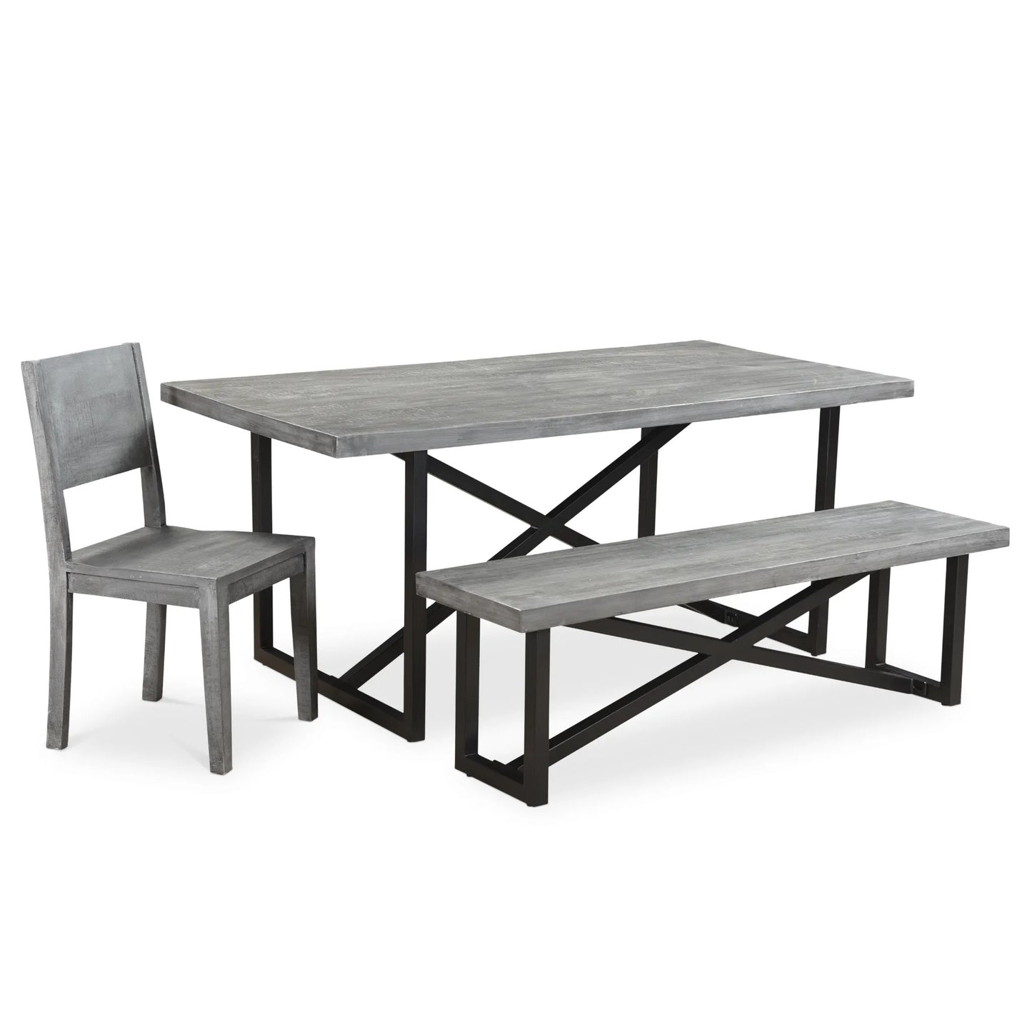 Raven Grey Mango Wood Dining Chair- set of 2