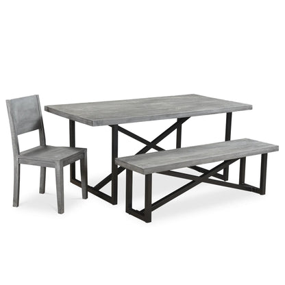 Raven Grey Mango Wood Dining Chair- set of 2