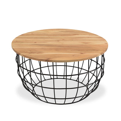 Finch Solid Wood Round coffee Table