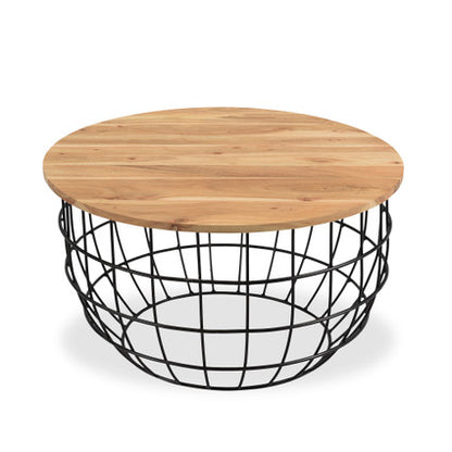 Finch Solid Wood Round coffee Table