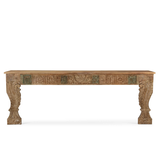 Alligator Wooden Carved Console