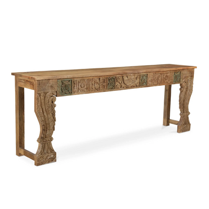 Alligator Wooden Carved Console