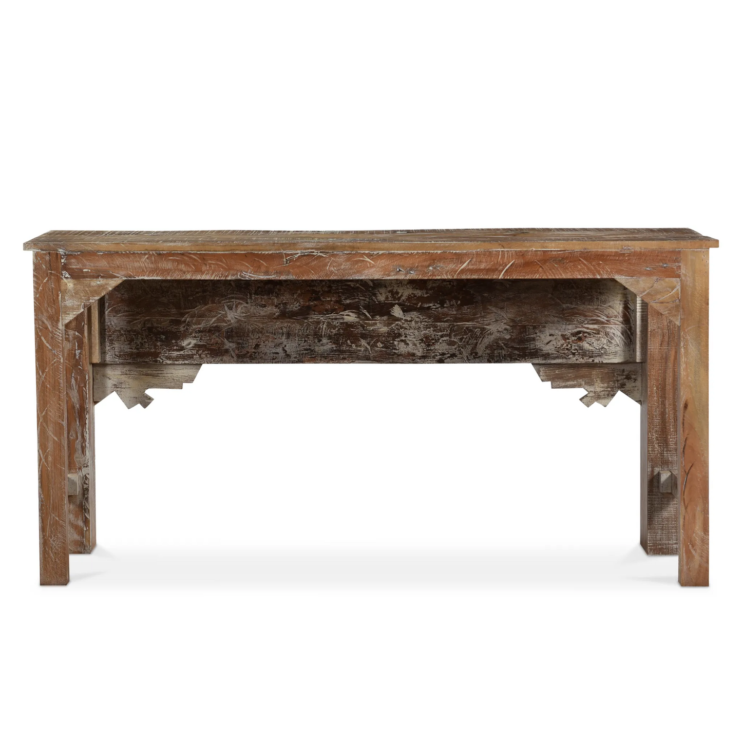 Tortoise Wooden Metal-Fitted Console