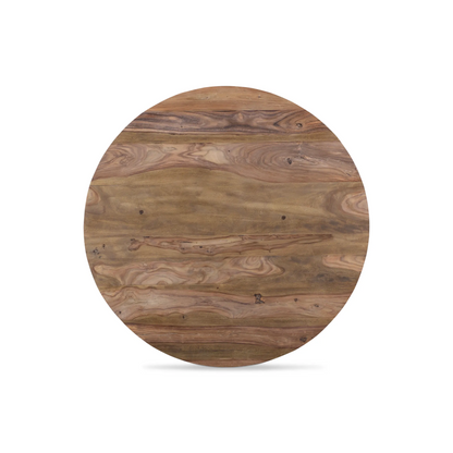 Root Sheesham Wood Round Dining Table