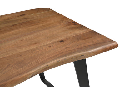 Timbergirl Acacia Live Edge Dining Table Black Legs