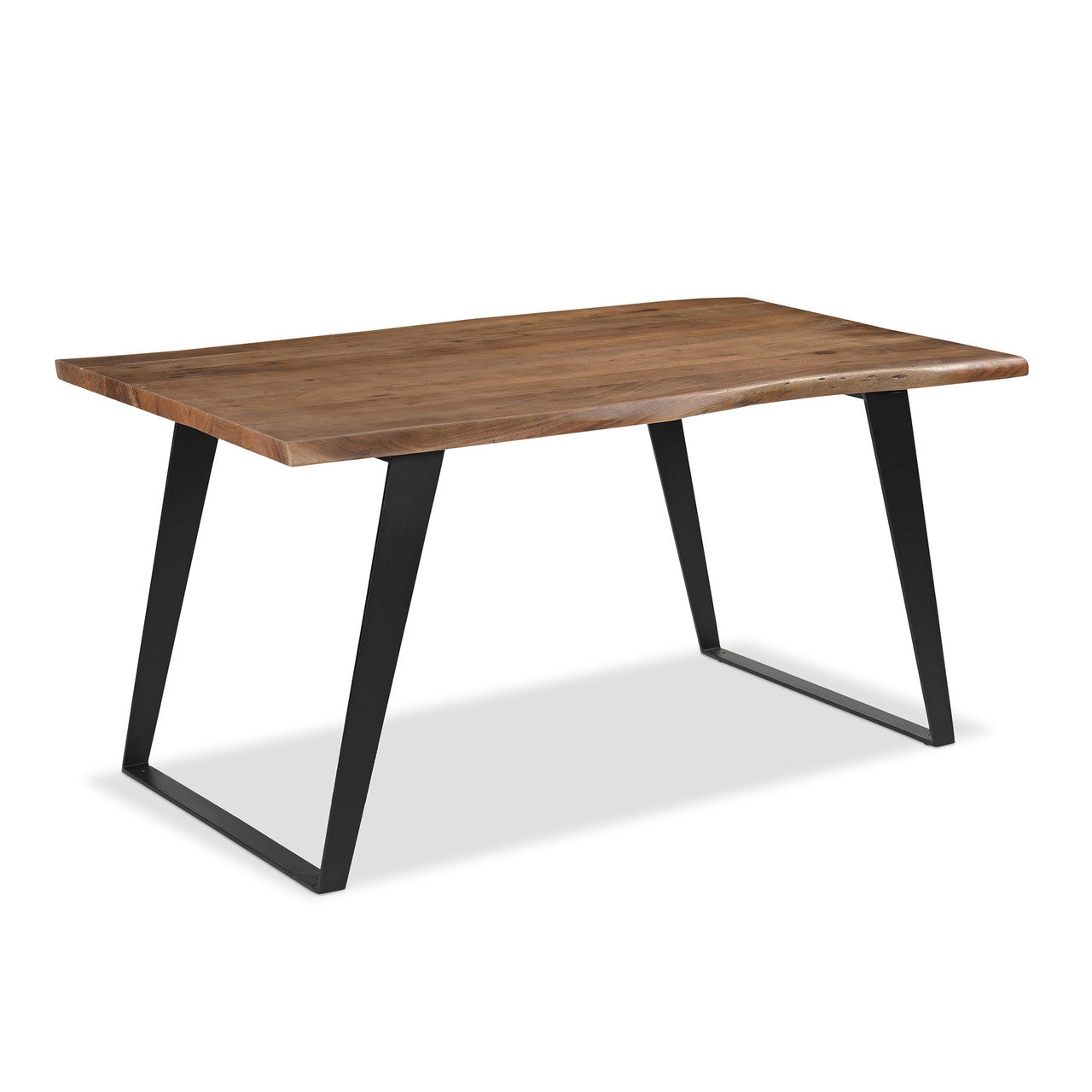 Timbergirl Acacia Live Edge Dining Table Black Legs