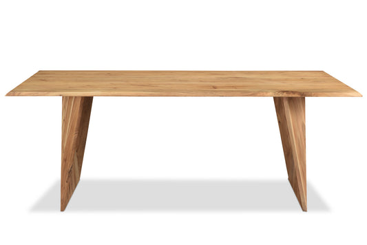 Solid Wood Angled Leg Dining Table - 80 Inch